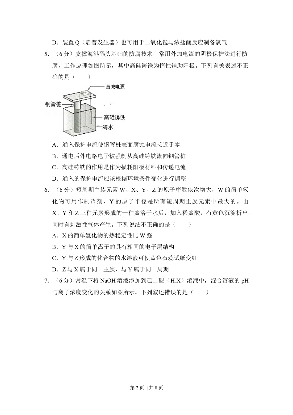 2017年高考化学试卷（新课标Ⅰ）（空白卷）.docx_第2页