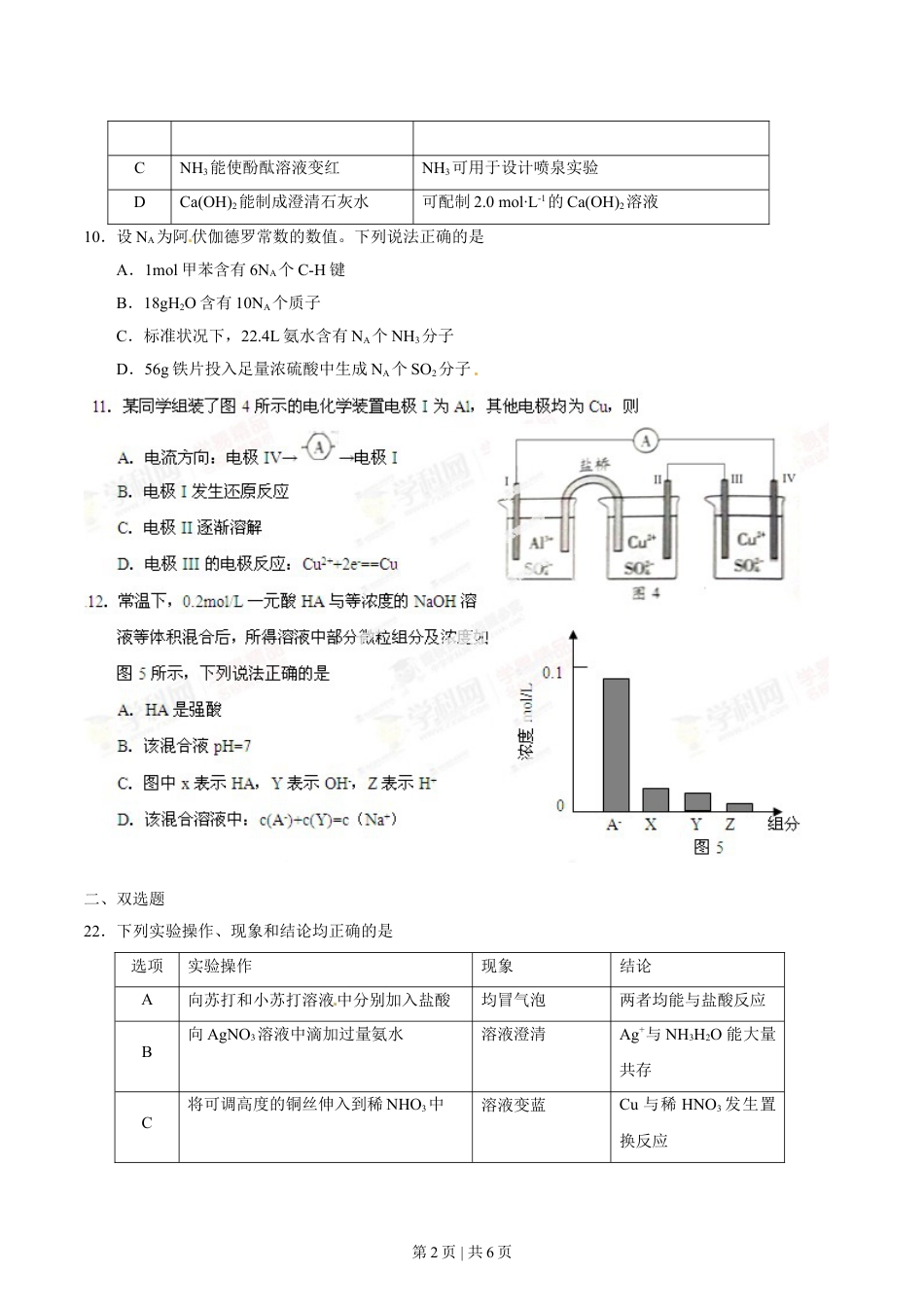 2014年高考化学试卷（广东）（空白卷）.doc_第2页