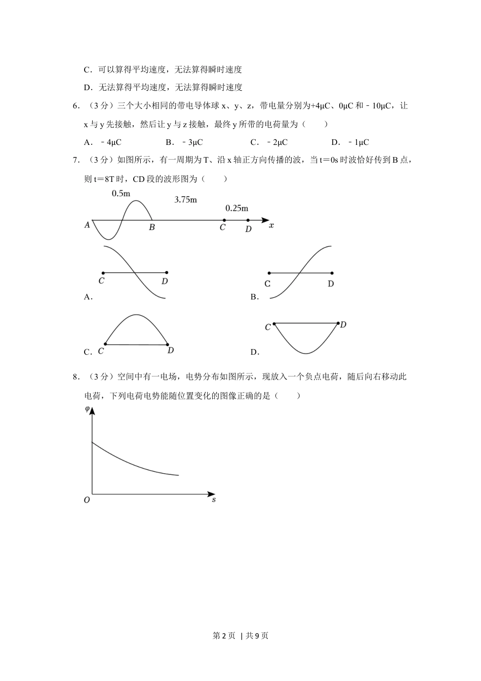 2023年高考物理试卷（上海）（空白卷）.docx_第2页