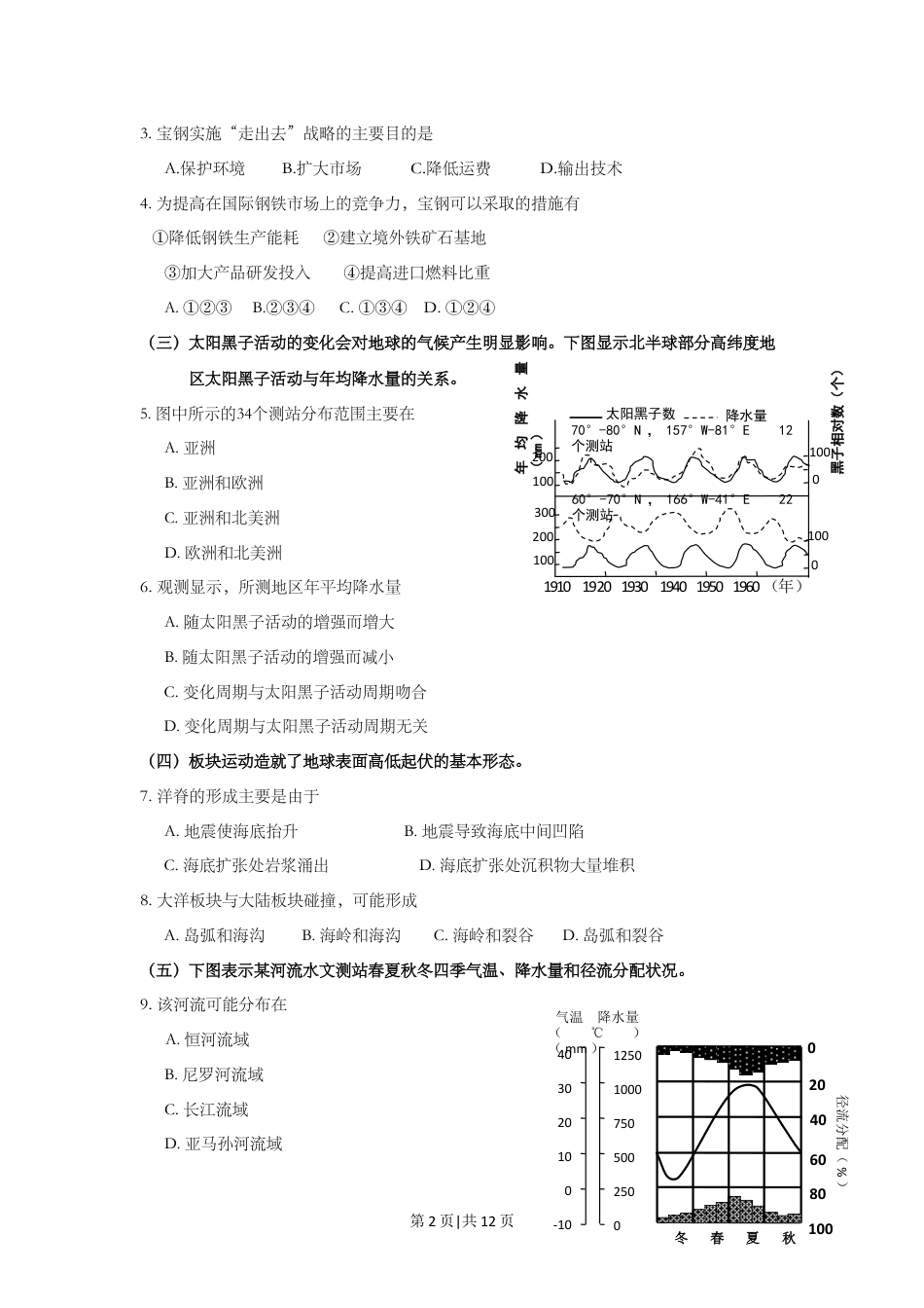 2012年高考地理试题（上海）（空白卷）.doc_第2页