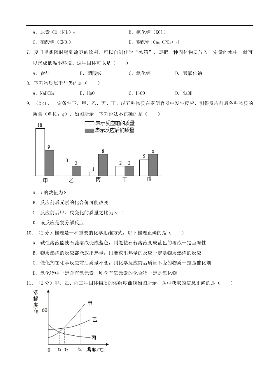 2022年辽宁省朝阳市中考化学真题及答案kaoda.com.docx_第2页