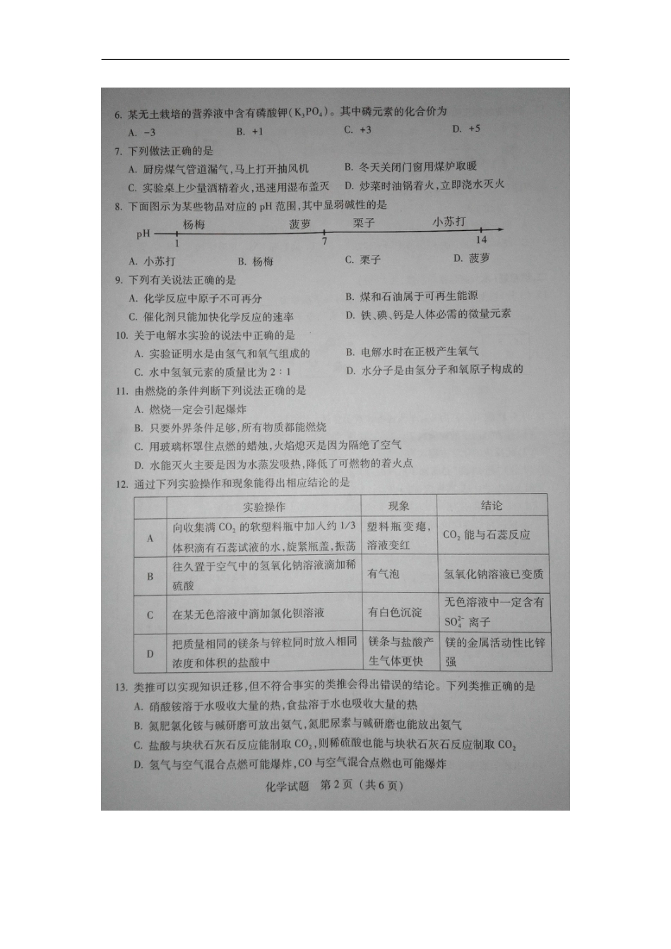 广东省2015年中考化学真题试题（扫描版，含答案）kaoda.com.doc_第2页