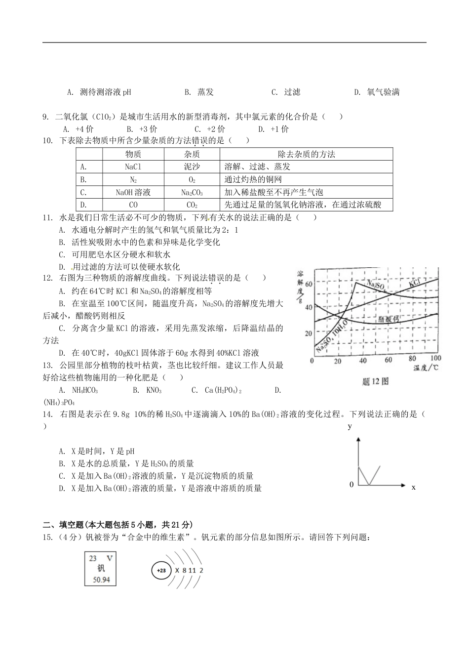 广东省2016年中考化学真题试题（含答案）kaoda.com.DOC_第2页