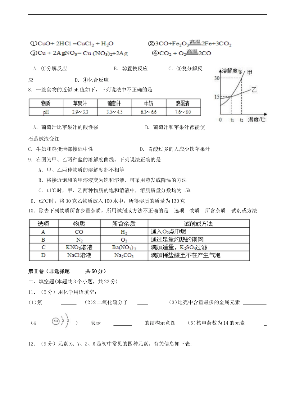 四川省宜宾市2015年中考化学真题试题（含答案）kaoda.com.doc_第2页