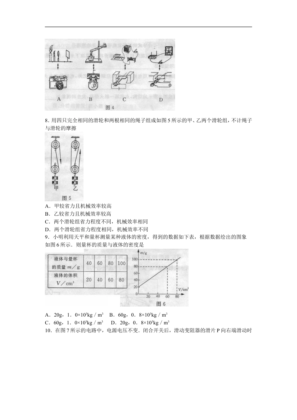 2009年山东省烟台市中考物理试卷及答案kaoda.com.doc_第2页