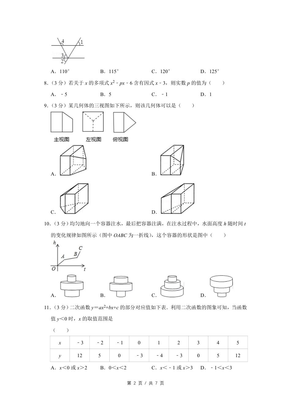 2008年四川省绵阳市中考数学试卷（学生版）  kaoda.com.pdf_第2页