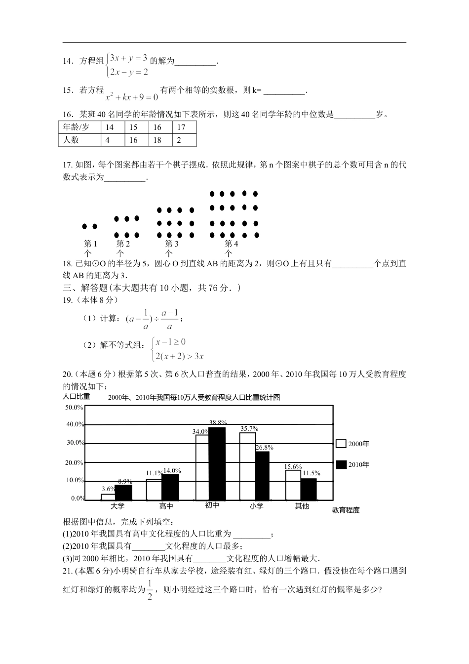 2011年江苏省徐州市中考数学试题(含答案)kaoda.com.doc_第2页