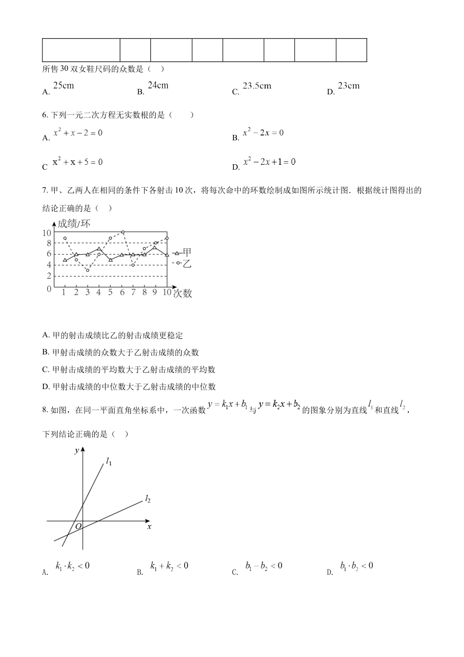 2022年辽宁省抚顺本溪辽阳市中考数学真题（原卷版）kaoda.com.docx_第2页