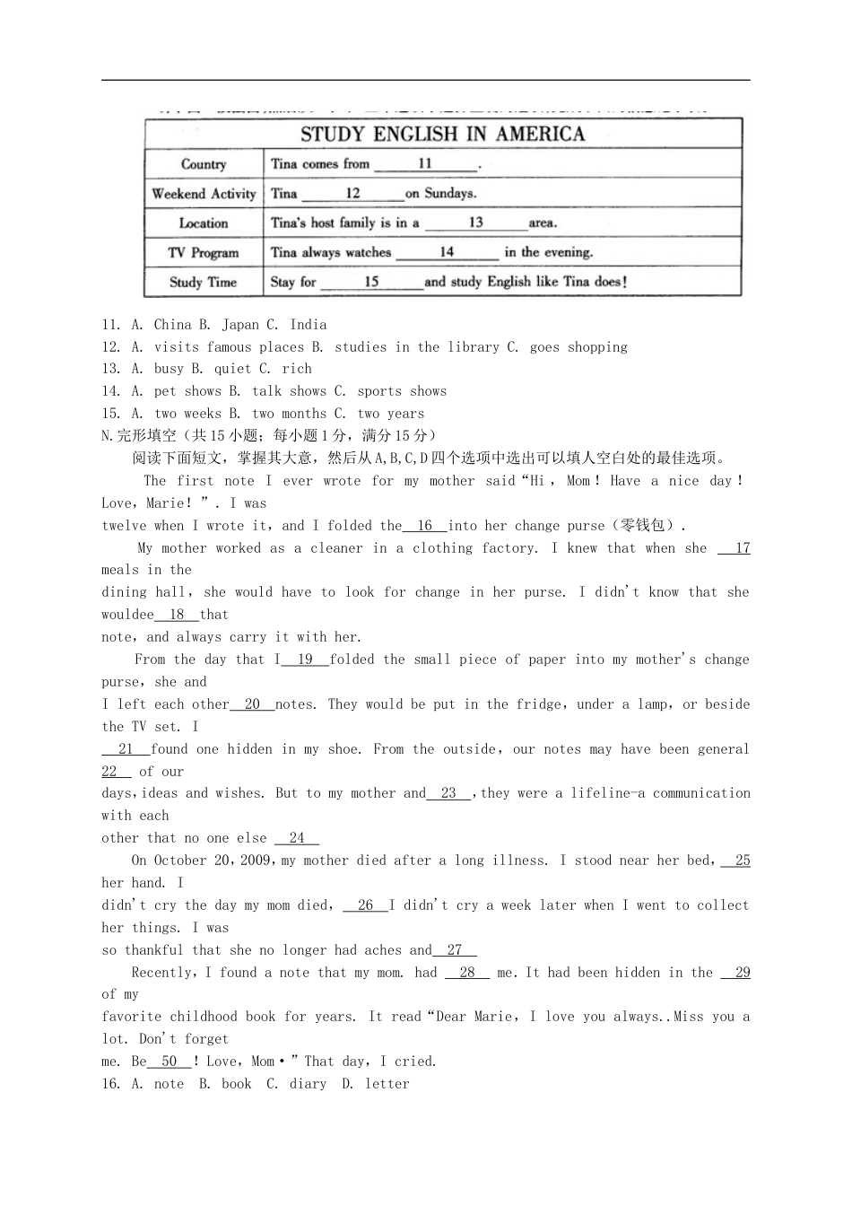 浙江省宁波市2015年中考英语真题试题（含扫描答案）kaoda.com.doc_第2页