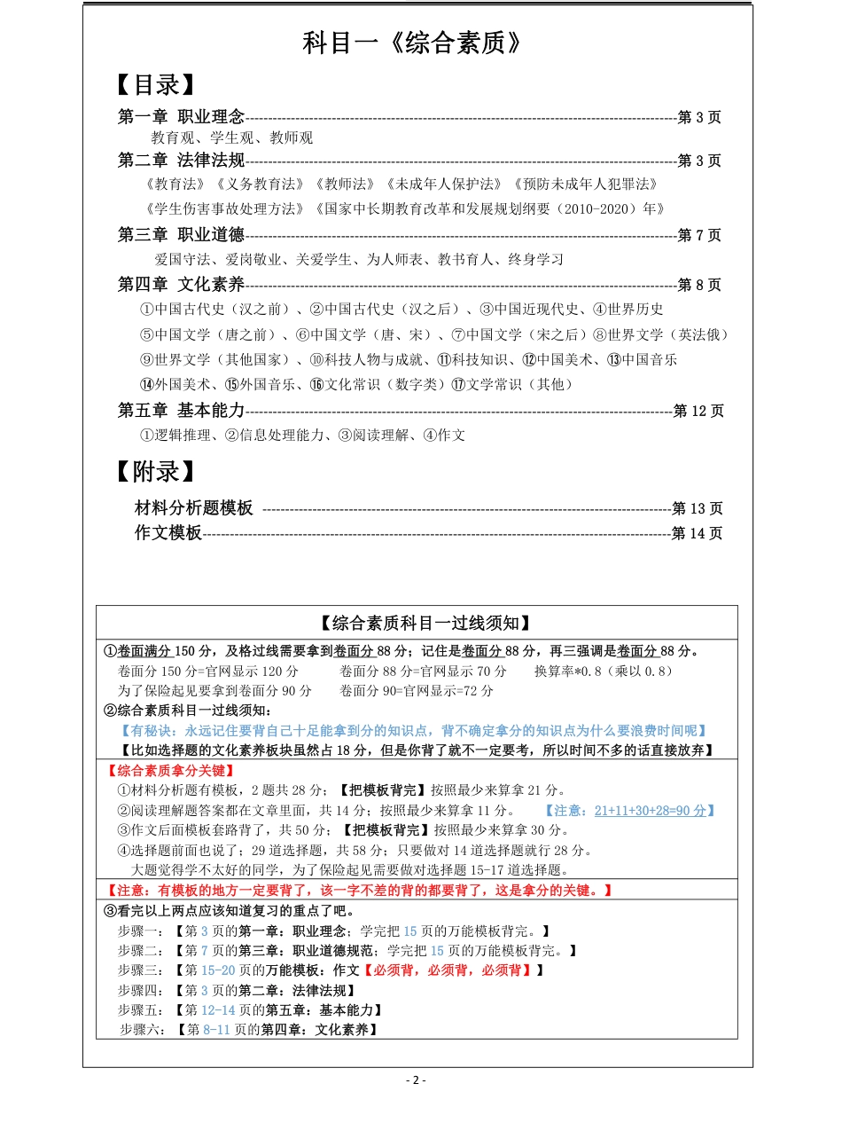 教师资格证之中学《综合素质》重点+模板.pdf_第2页