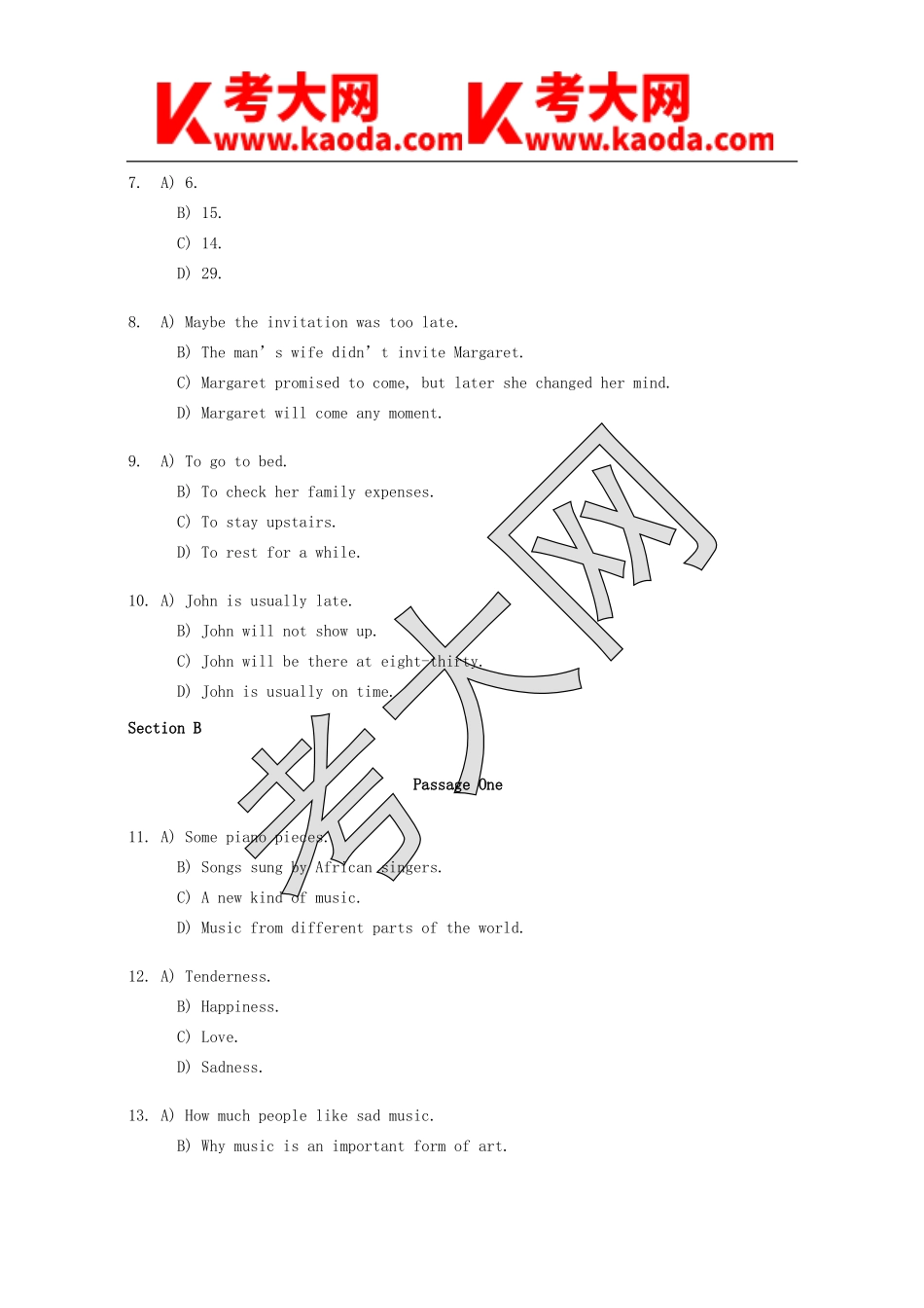 考大网_1991年1月英语六级真题及答案kaoda.com.doc_第2页
