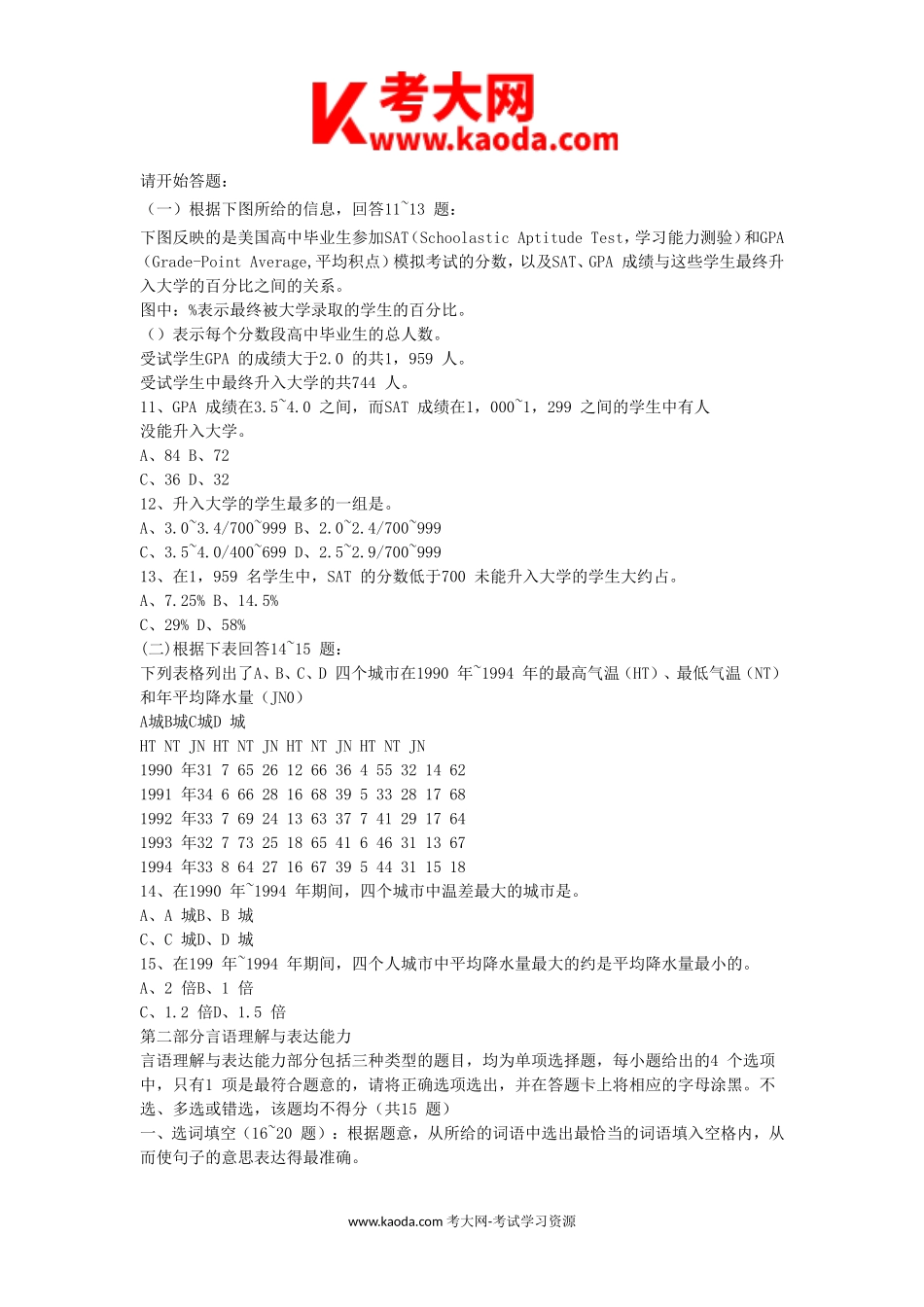 考大网_2018上海市事业单位招聘基本素质能力测验考试真题及答案kaoda.com.doc_第2页