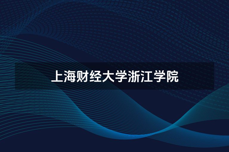上海财经大学浙江学院